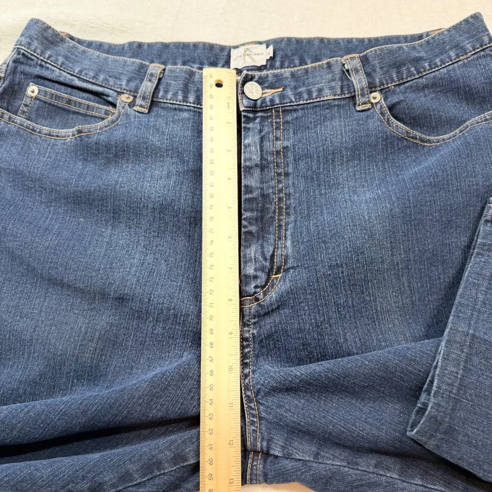 Calvin Klein Jeans Straight Leg Womens 16 Dark Blue Excellent Stretch‎ ZD15J198